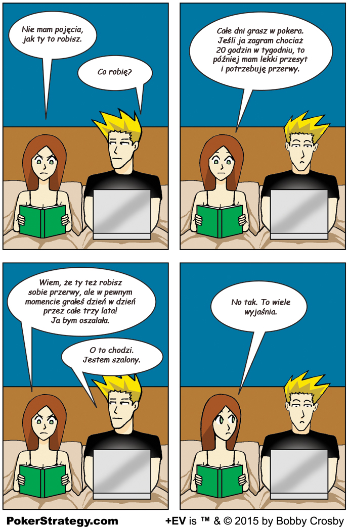 Śmieszny Pokerowy Komiks Szalony