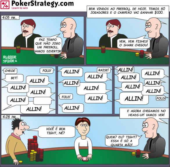 Tirinhas de poker divertidas Tight