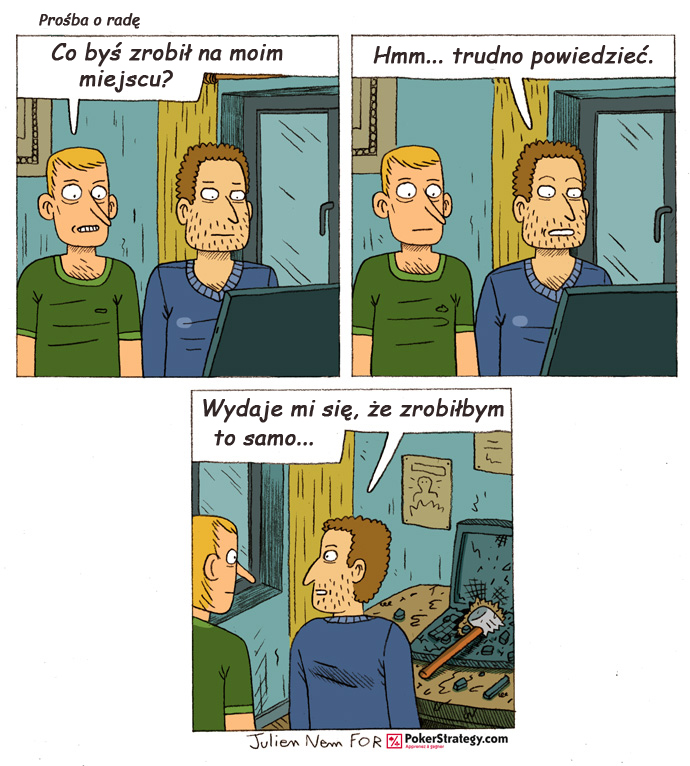Śmieszny Pokerowy Komiks Tilt