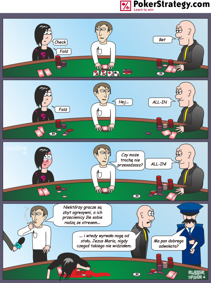 Śmieszny Pokerowy Komiks Agresja