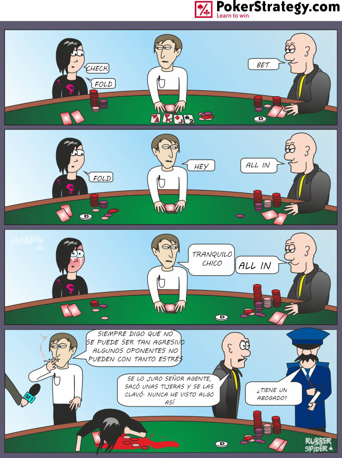 Tiras de poker divertidas Agresividad
