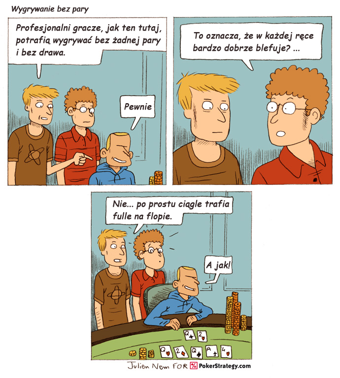 Śmieszny Pokerowy Komiks Blef
