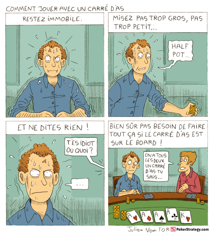 BD de poker humoristique Carr&eacute; d'as