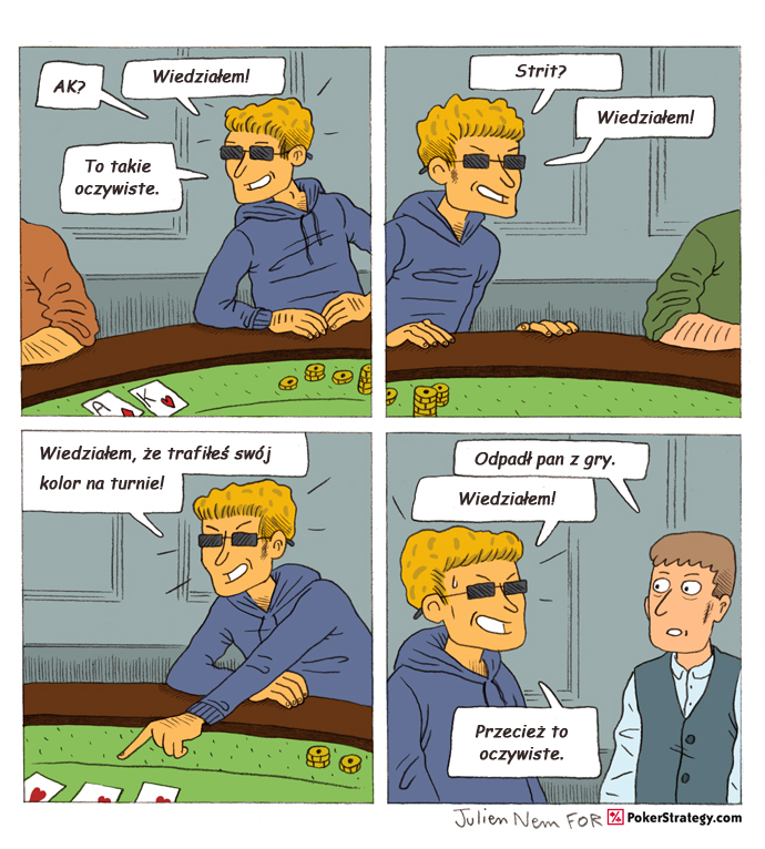Śmieszny Pokerowy Komiks Odpadnięcie
