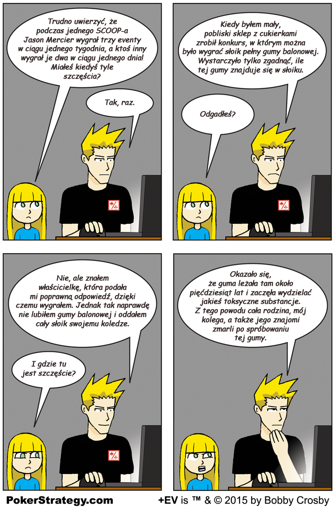 Śmieszny Pokerowy Komiks Szczęście