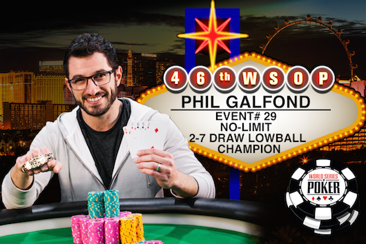 Phil Galfond Phil Galfond wins the 2-7 Lowball Championship at the 2015 WSOP