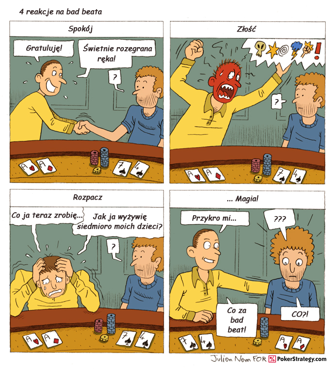 Śmieszny Pokerowy Komiks Bad beat