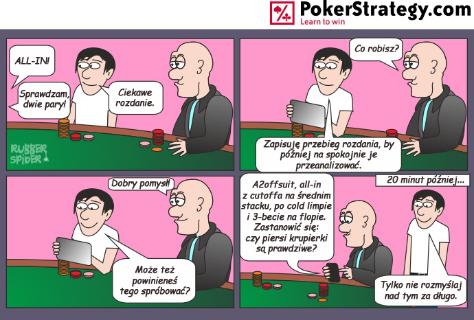 Śmieszny Pokerowy Komiks Notatki
