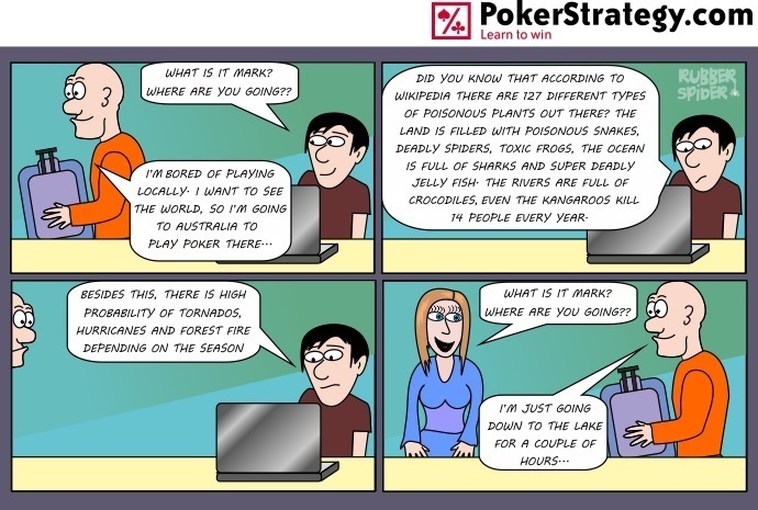 Lustige Pokercartoons Danger