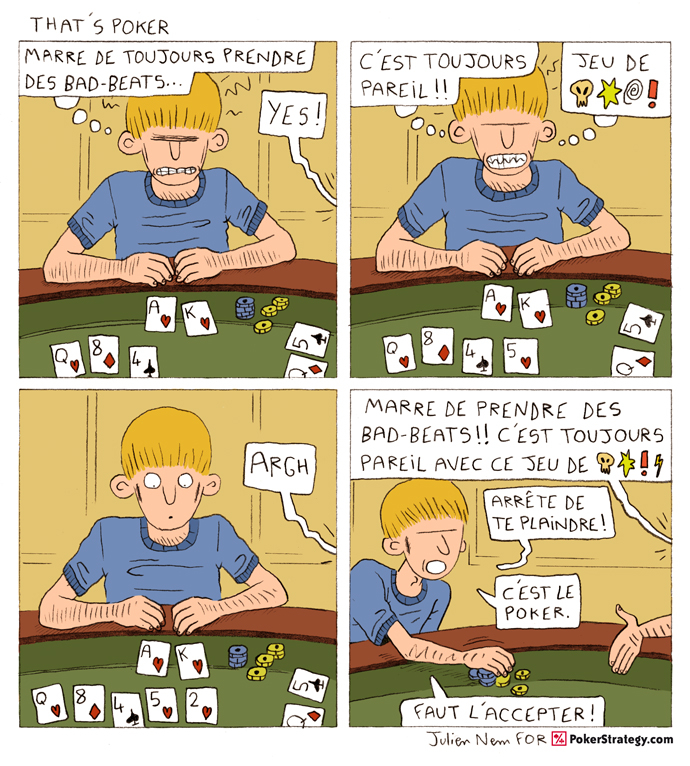 BD de poker humoristique Bad beats