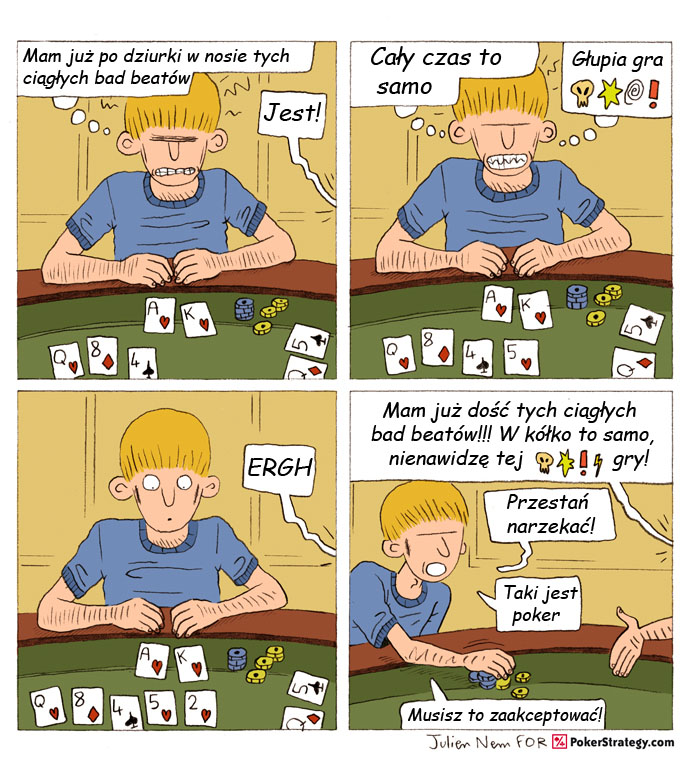 Śmieszny Pokerowy Komiks Bad Beaty
