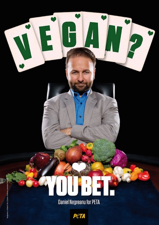 Daniel Negreanu el vegano PETA
