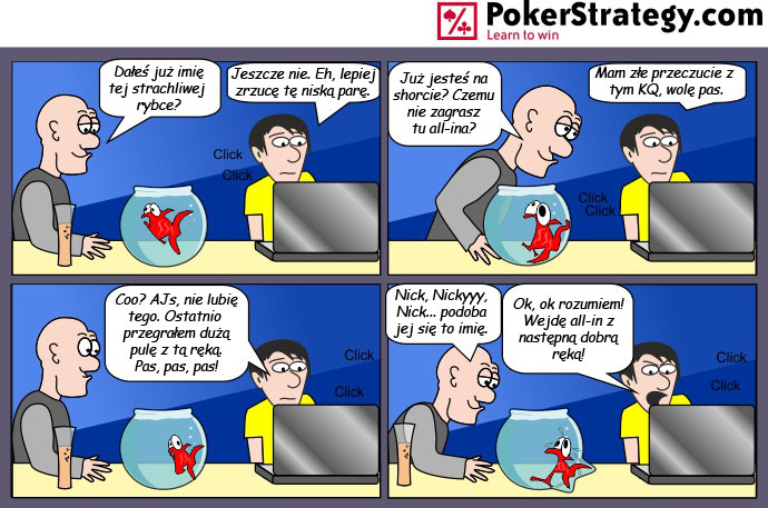 Śmieszny Pokerowy Komiks Ryba