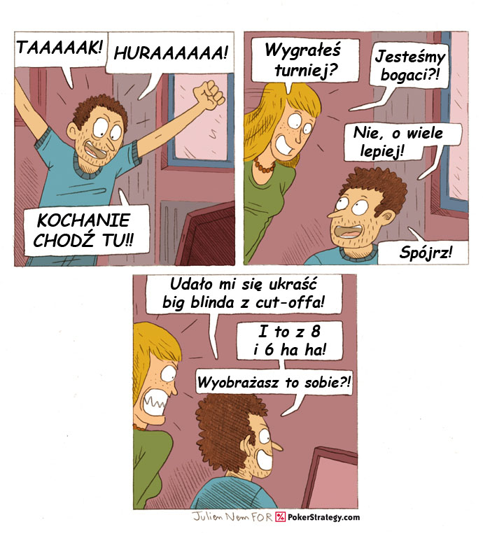 Śmieszny Pokerowy Komiks Steal