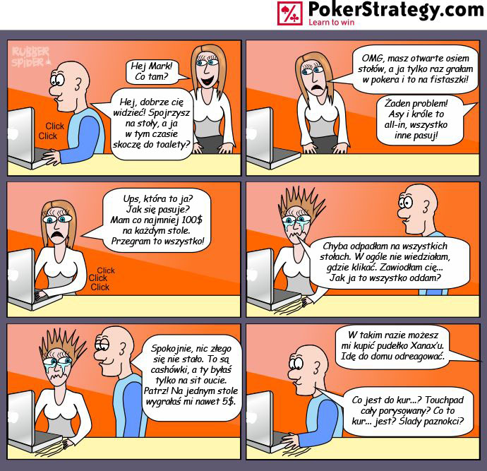 Śmieszny Pokerowy Komiks Sit Out