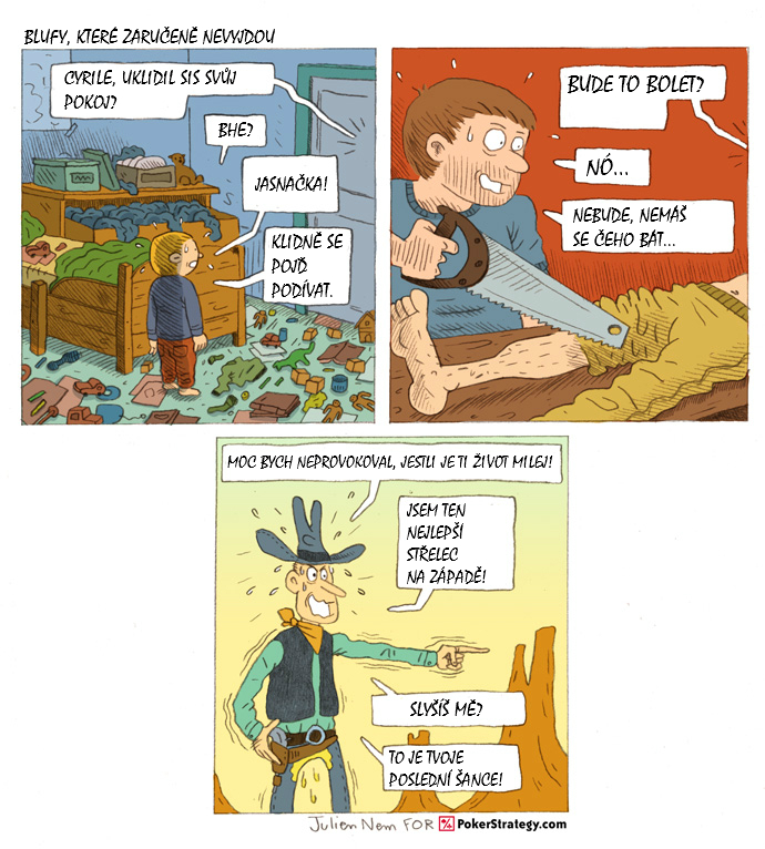 Vtipn&yacute; pokerov&yacute; komiks Bluff