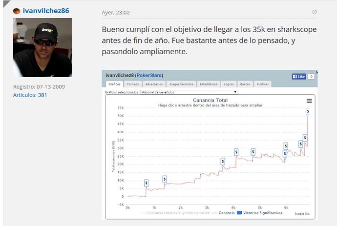 Objetivo logrado para ivanvilchez86 ivanvilchez86 pokerstars pokerstrategy reto sharkscope