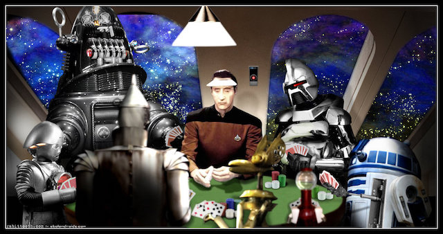 droids jouant au poker