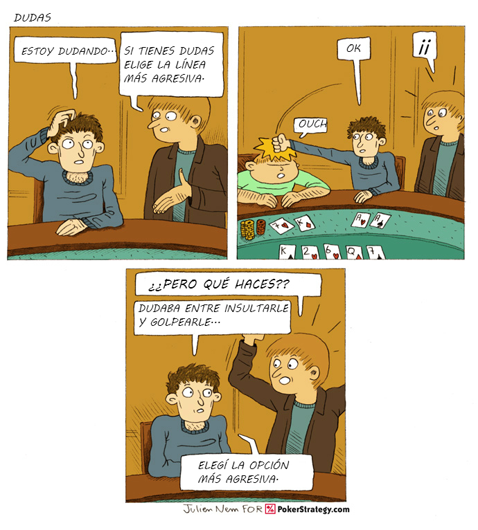 Tiras de poker divertidas Agresividad