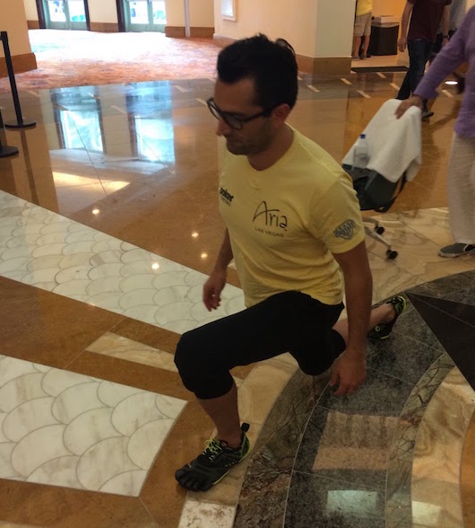 Antonio Esfandiari lunging prop bet