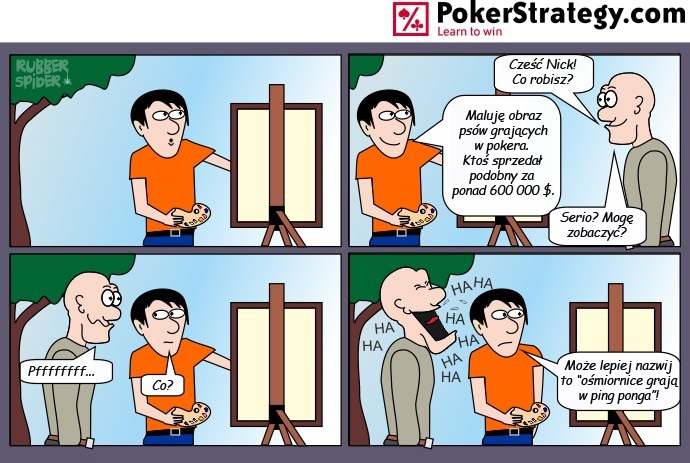 Śmieszny Pokerowy Komiks Obraz