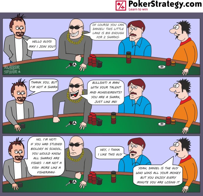 Funny Poker Cartoons Shark
