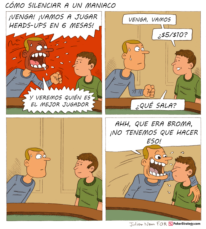 Tiras de poker divertidas Heads-up