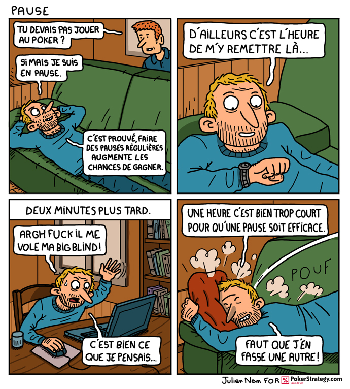 BD de poker humoristique Pause