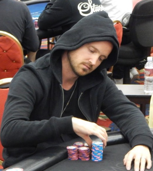 Aaron Paul playing poker