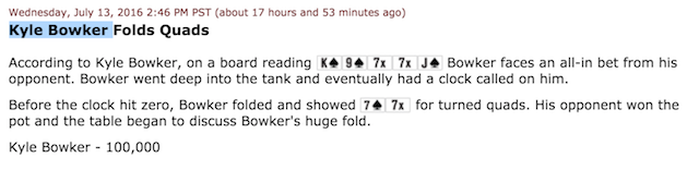 Kyle Bowker foldt quads
