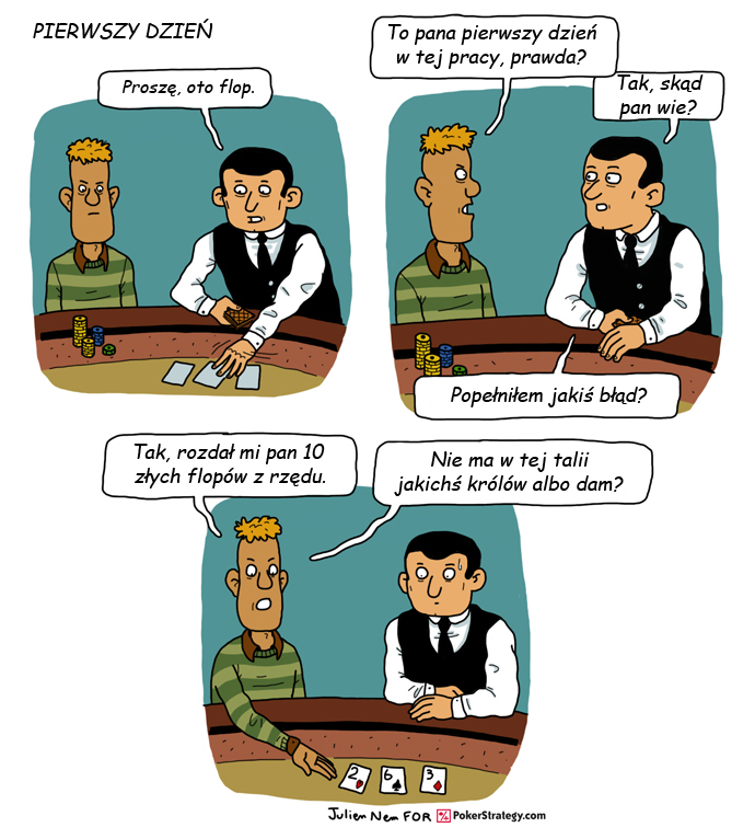 Śmieszny Pokerowy Komiks Dealer