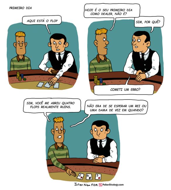 Tirinhas de poker divertidas Dealer
