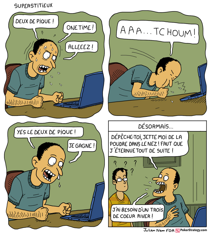 BD de poker humoristique Superstition