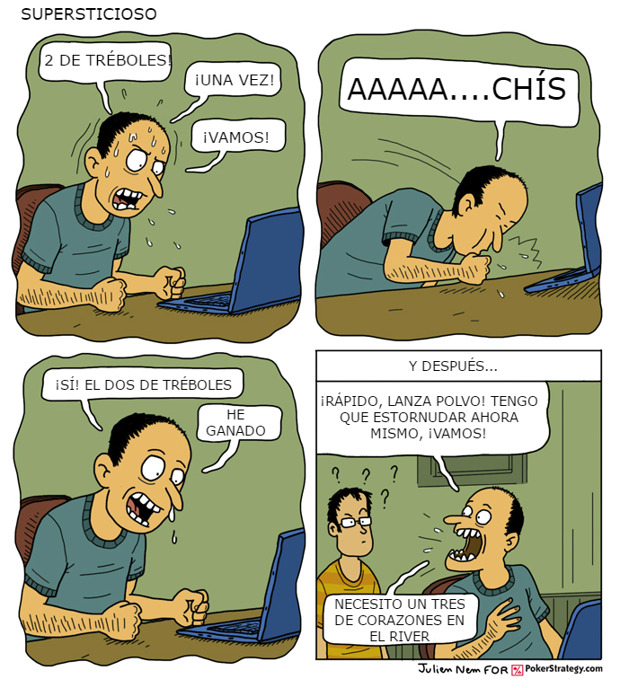 Tiras de poker divertidas Superstici&oacute;n