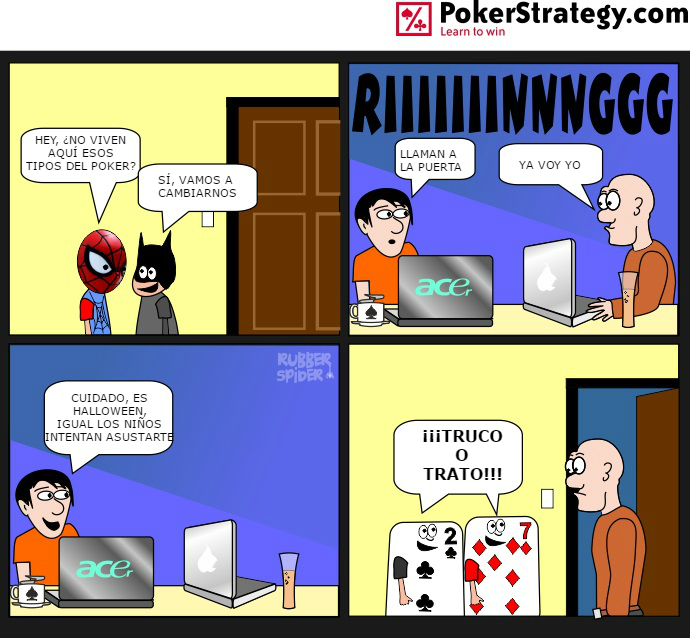 Tiras de poker divertidas Halloween