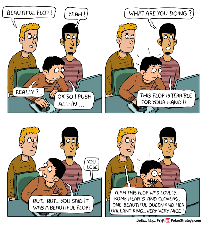 Funny Poker Cartoons Flop