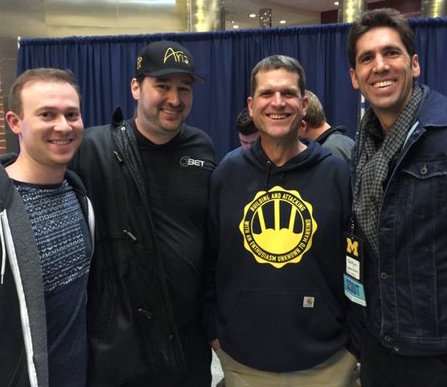 Phil Hellmuth and Jim Harbaugh