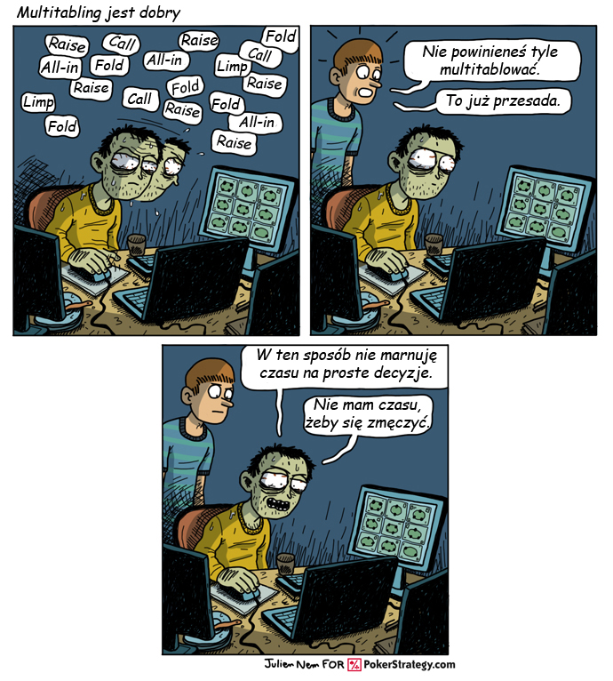 Śmieszny Pokerowy Komiks Decyzje