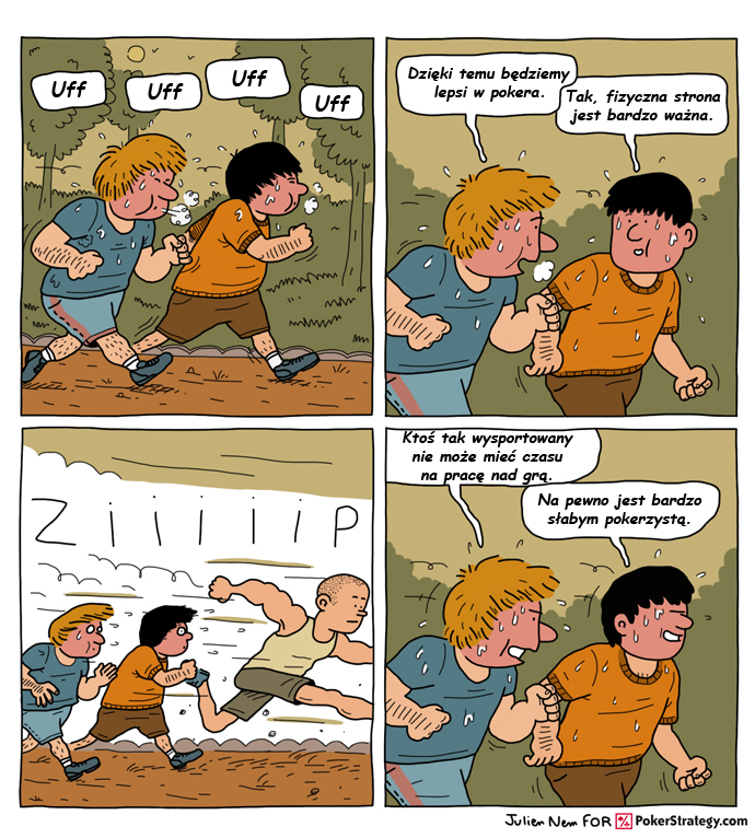 Śmieszny Pokerowy Komiks Trening