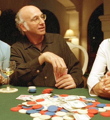 Larry David playing poker