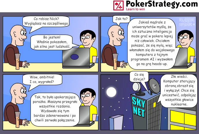Śmieszny Pokerowy Komiks Komputer