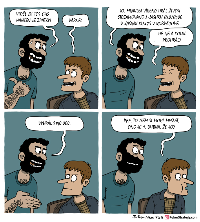 Vtipn&yacute; pokerov&yacute; komiks High Stakes