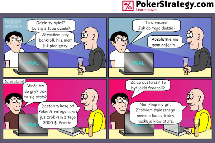 Śmieszny Pokerowy Komiks Pokerowa promocja