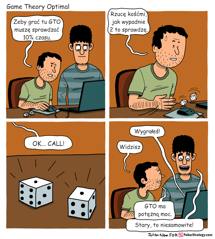 Śmieszny Pokerowy Komiks GTO Poker