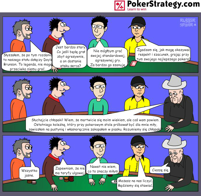 Śmieszny Pokerowy Komiks Legenda pokera