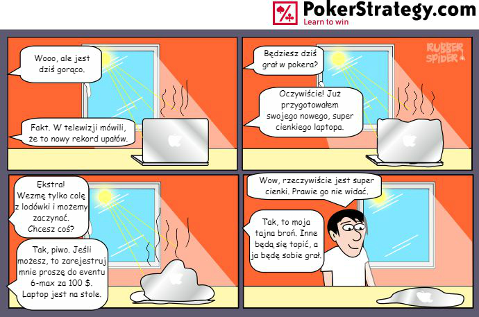 Śmieszny Pokerowy Komiks Laptop