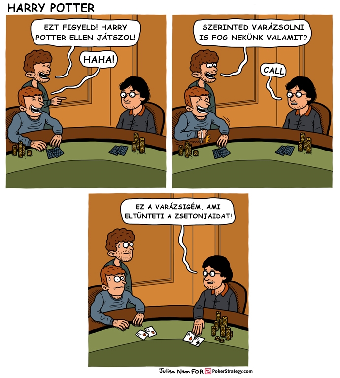 Vicces p&oacute;ker k&eacute;preg&eacute;ny Bűv&eacute;sztr&uuml;kk