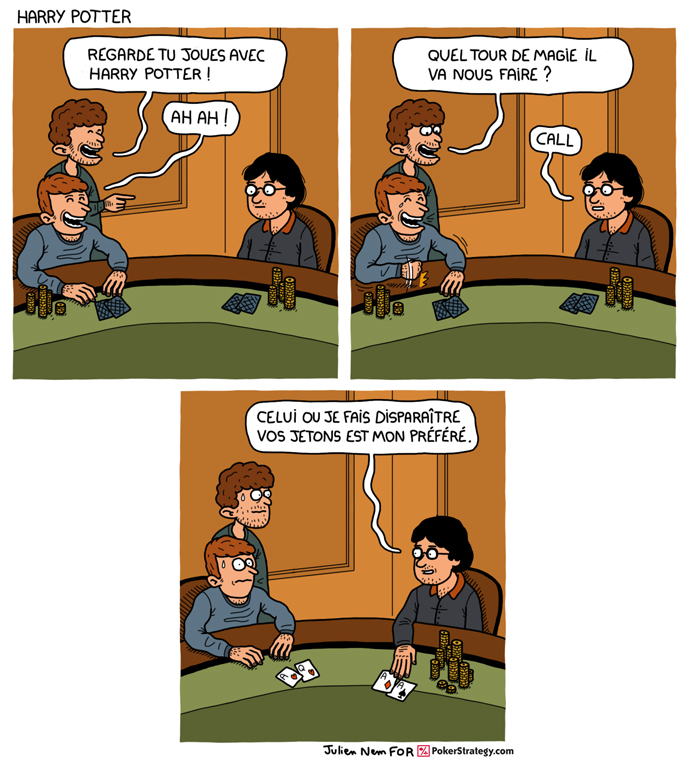BD de poker humoristique Tour de magie