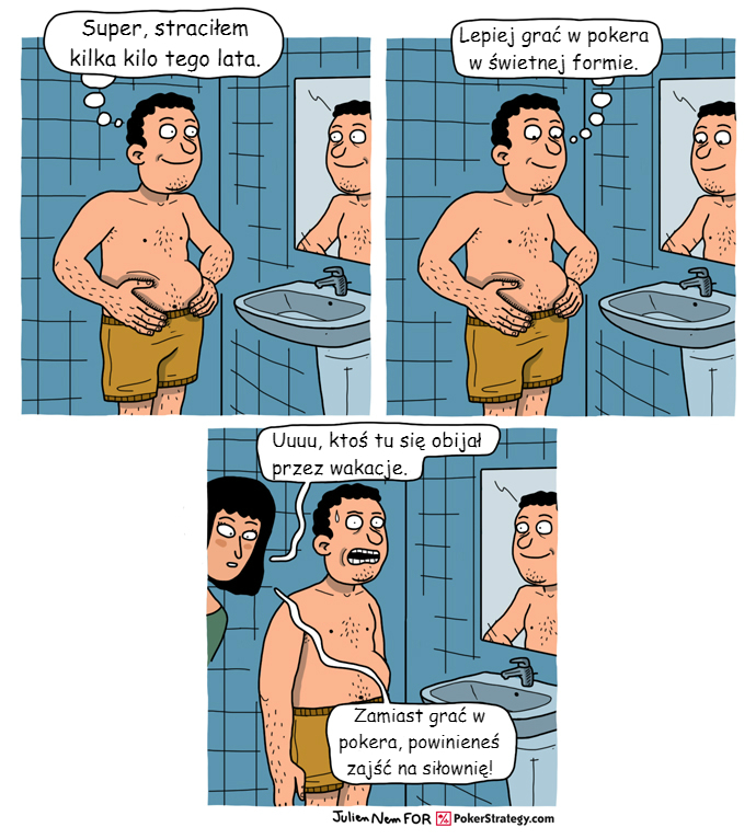 Śmieszny Pokerowy Komiks Siłownia