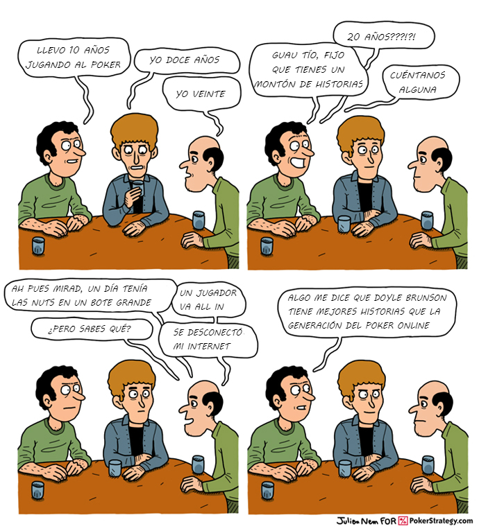 Tiras de poker divertidas Historias de poker
